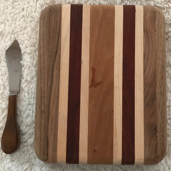 Woodware Multi-Wood Cheese Board & Cheese Knife - Picture 4 of 7